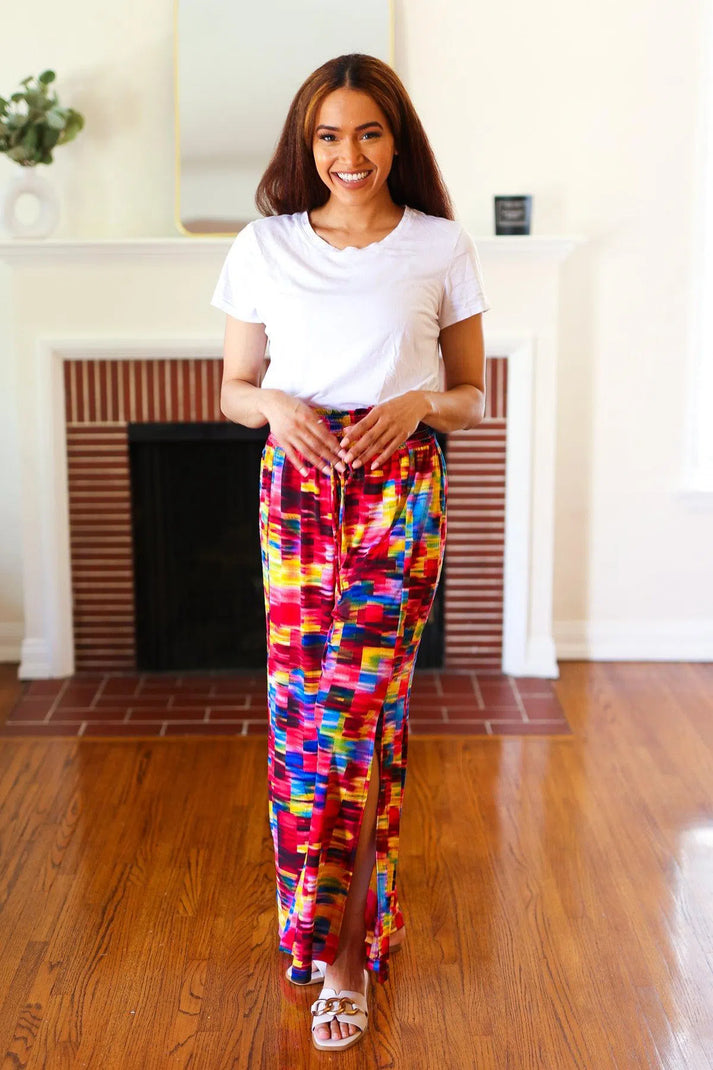 Cozy Elegance: Side Slit Palazzo Pants for Every Occasion-Evelyns Fashion