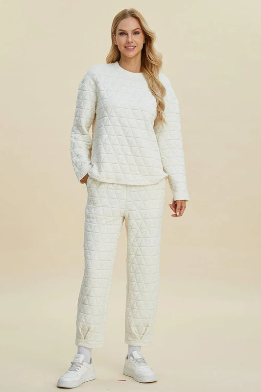 Cozy and Chic: Long Sleeve Top and Pants Set-Evelyns Fashion