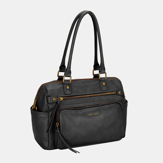 Eco-Friendly Elegance: Zipper PU Leather Handbag-Evelyns Fashion