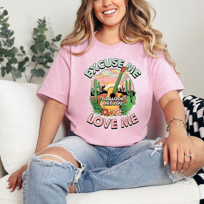 Excuse Me Graphic Tee-Evelyns Fashion