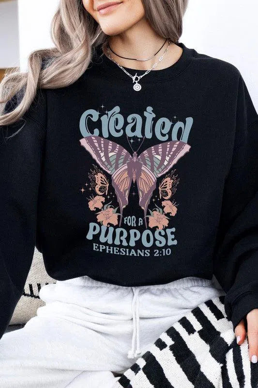 Faith & Comfort: Christian Fleece Sweatshirt-Evelyns Fashion