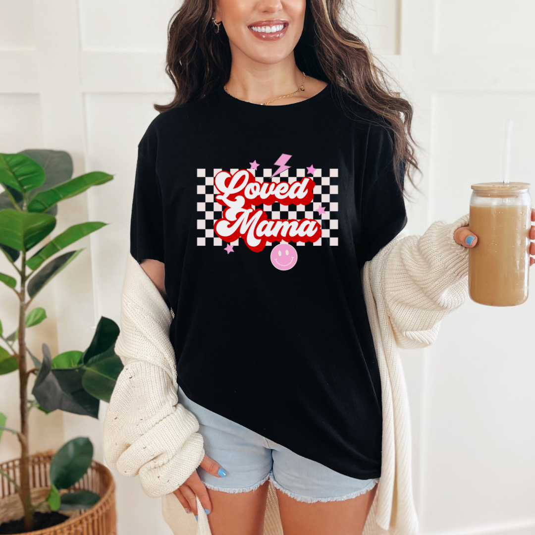 Loved Mama Graphic Tee-Evelyns Fashion