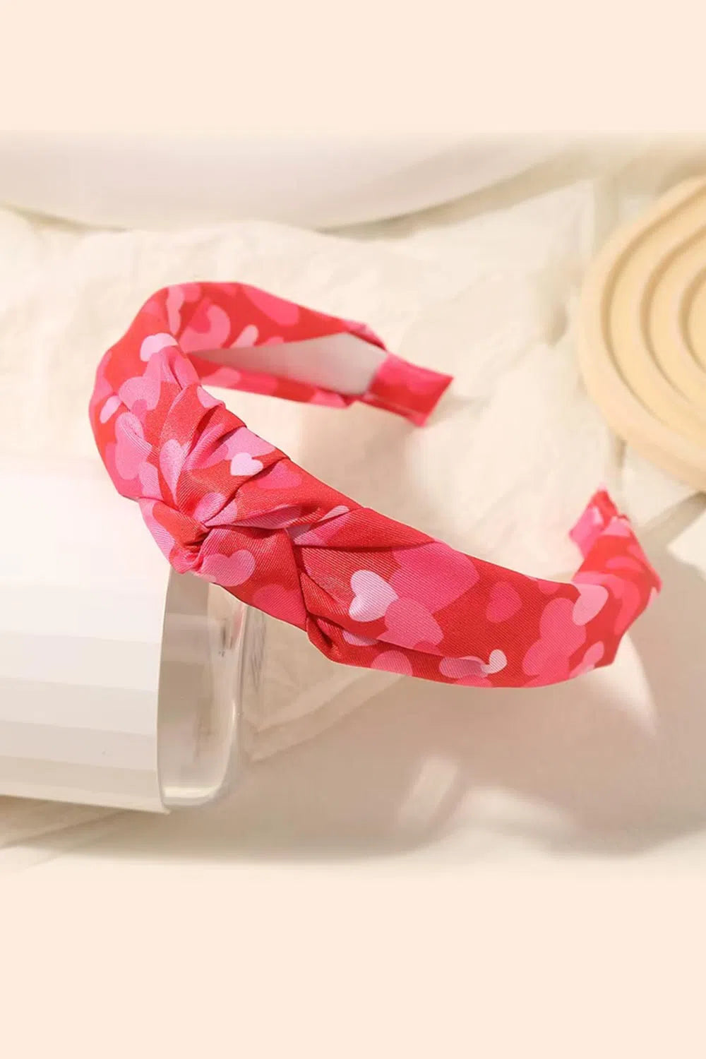 Red & Pink Valentine's Top Knot Headband-Evelyns Fashion