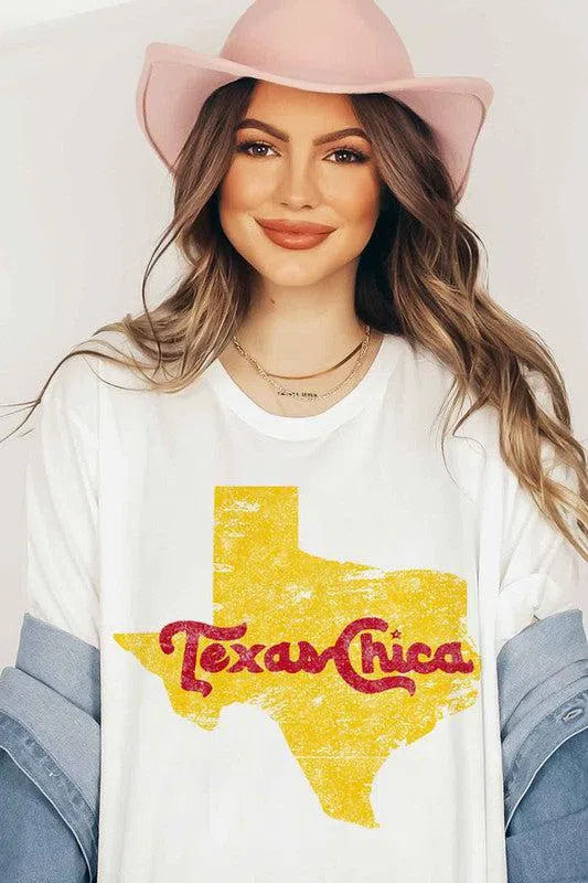 TEXAS CHICA GRAPHIC PLUS SIZE TEE / T-SHIRT-Evelyn's-Fashion