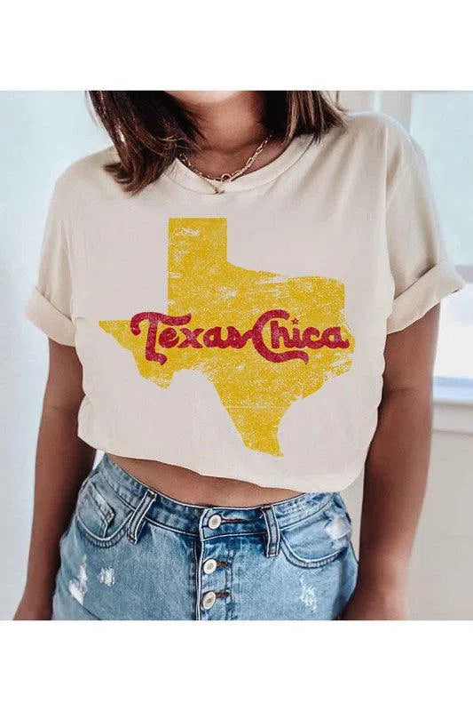 TEXAS CHICA GRAPHIC PLUS SIZE TEE / T-SHIRT-Evelyn's-Fashion