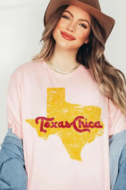 TEXAS CHICA GRAPHIC PLUS SIZE TEE / T-SHIRT-Evelyn's-Fashion