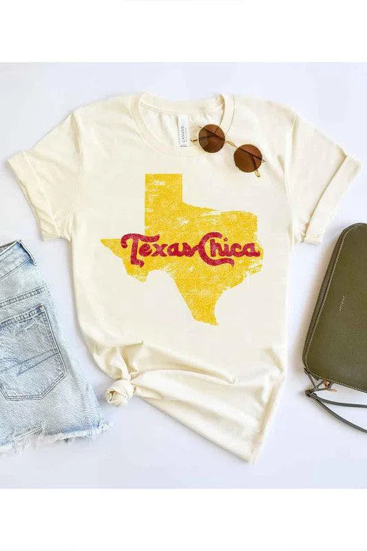 TEXAS CHICA GRAPHIC PLUS SIZE TEE / T-SHIRT-Evelyn's-Fashion