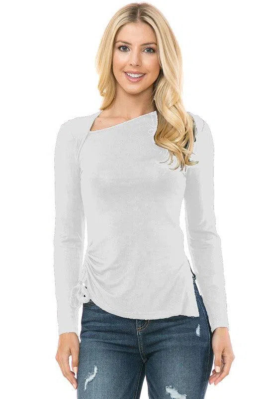 Timeless Comfort: Women's Knit Long Sleeve Top-Evelyns Fashion