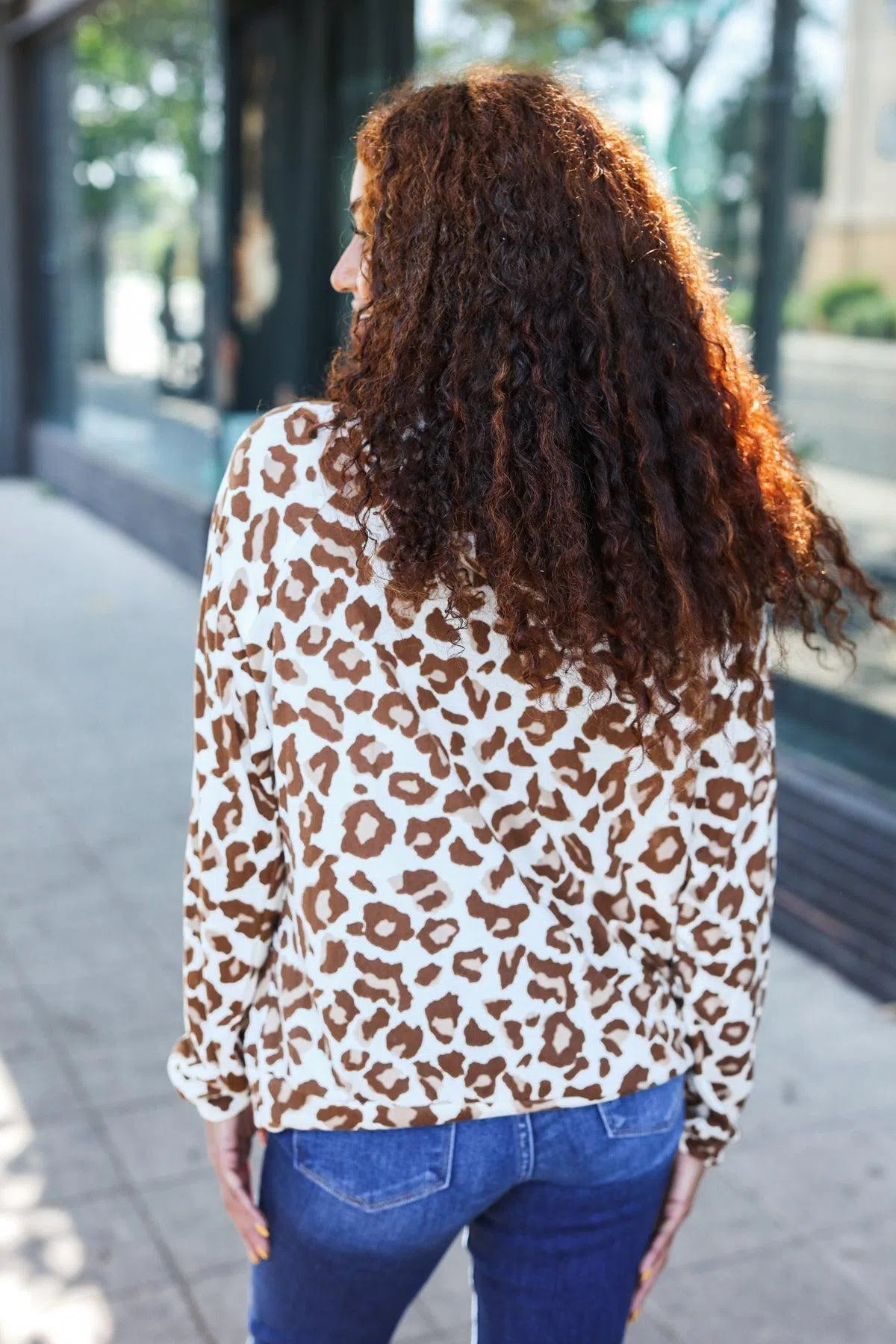 Wildly Chic: Taupe Animal Print Hoodie-Evelyns Fashion