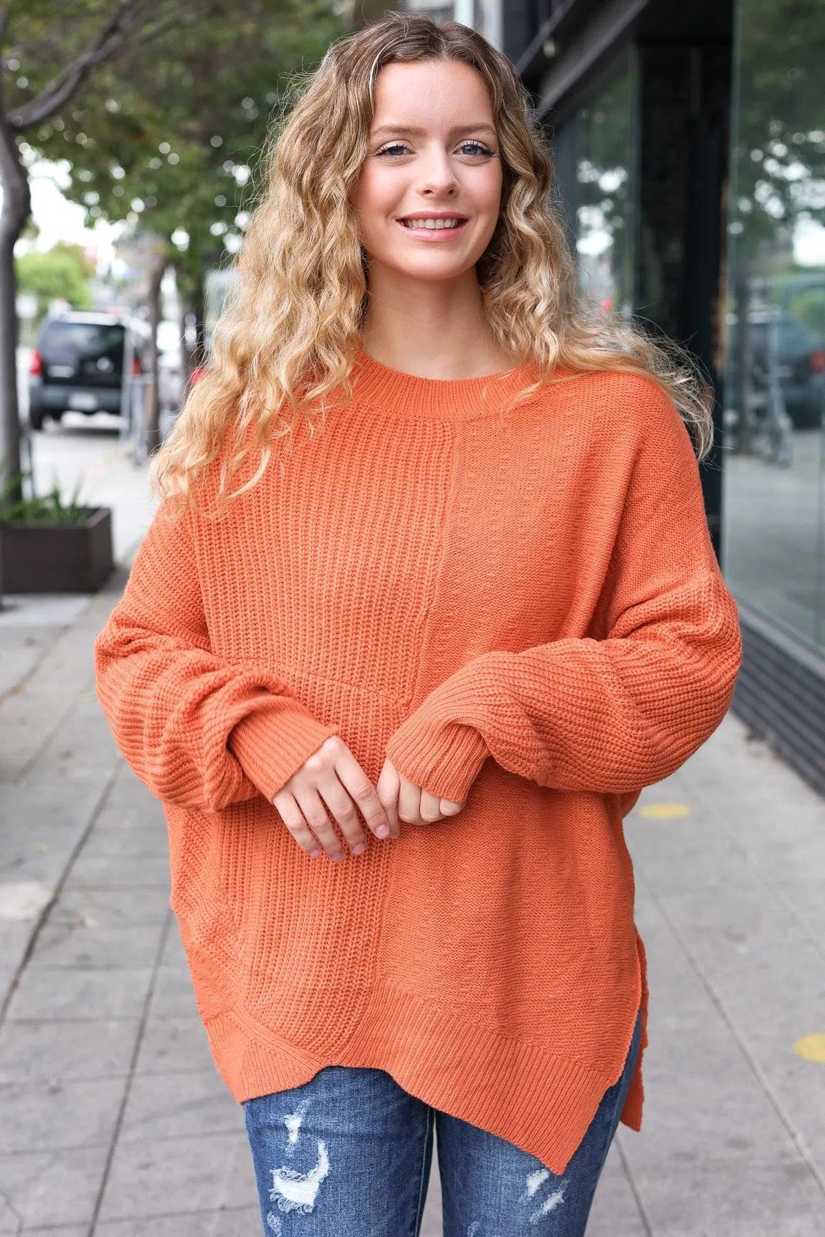 Autumn Vibes – Pumpkin Knit Sweater – Cozy & Stylish, [Evelyns Fashion]