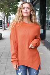 Autumn Vibes – Pumpkin Knit Sweater – Cozy & Stylish, [Evelyns Fashion]