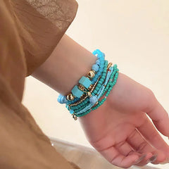 Resin Rice Bead Bracelet – Elegant & Lightweight Accessory, [Evelyns Fashion]