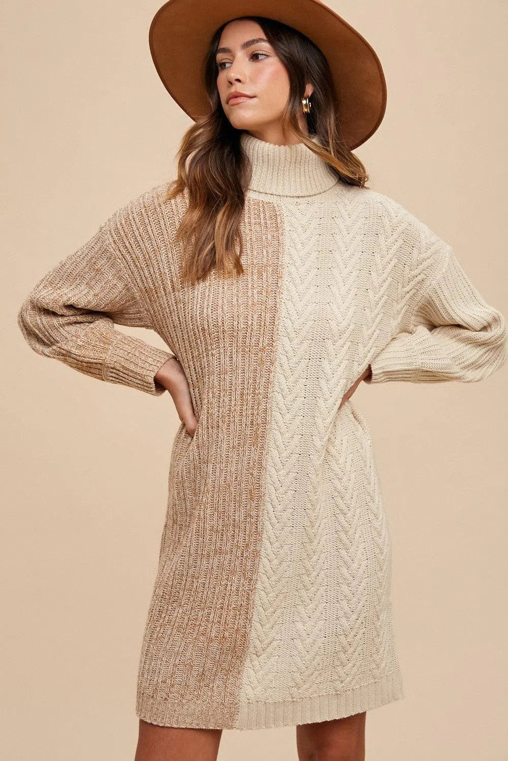 Annie's Turtleneck Sweater Dress – Timeless & Chic, [Evelyns Fashion]