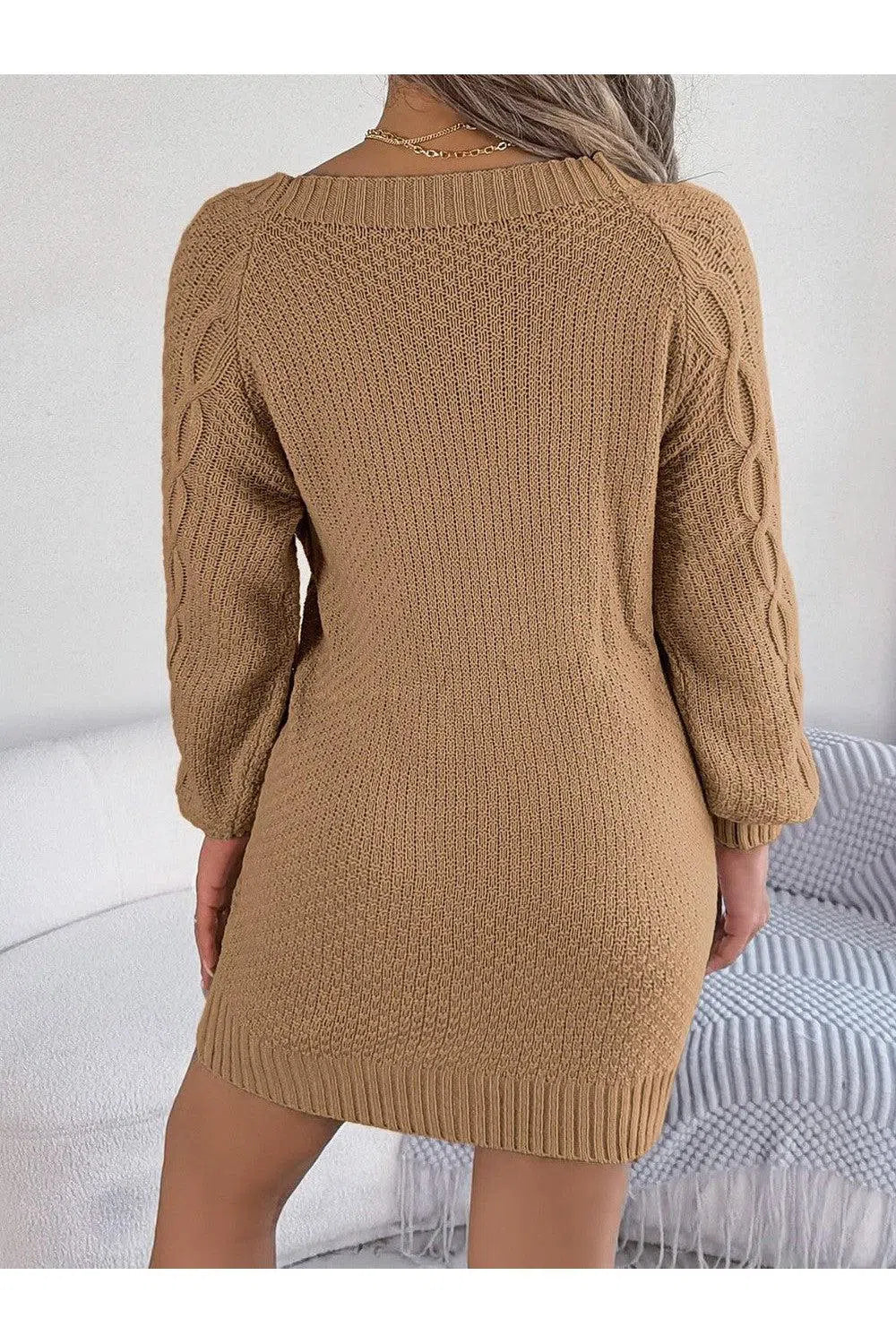 Must-Have Cable-Knit Sweater Dress – Chic & Cozy, [Evelyns Fashion]