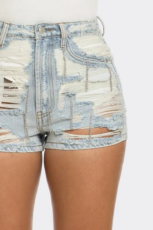 Rebel Spirit Denim Shorts – Edgy, Bold & Stylish, [Evelyns Fashion]