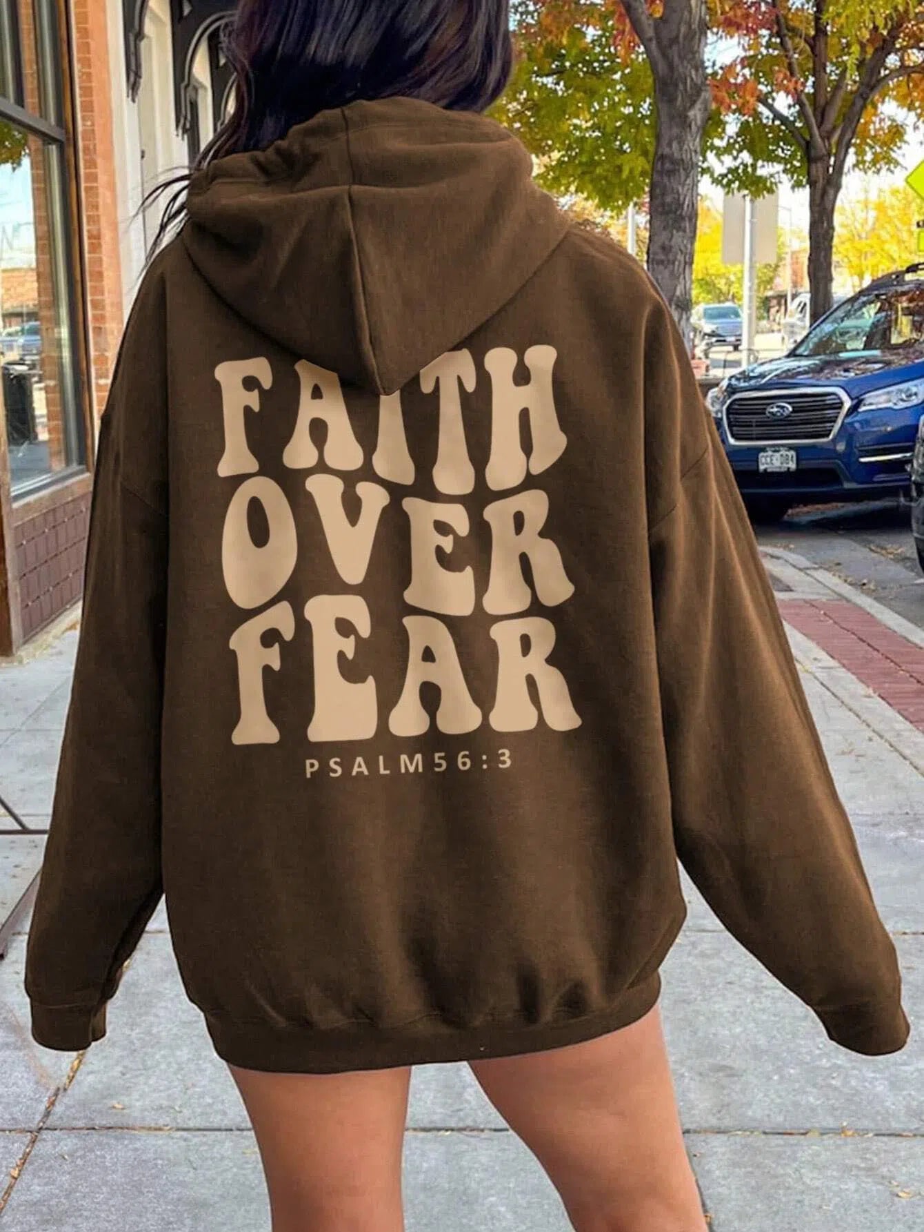 Faith Over Fear Dropped Shoulder Hoodie – Empowering & Comfortable, [Evelyns Fashion]