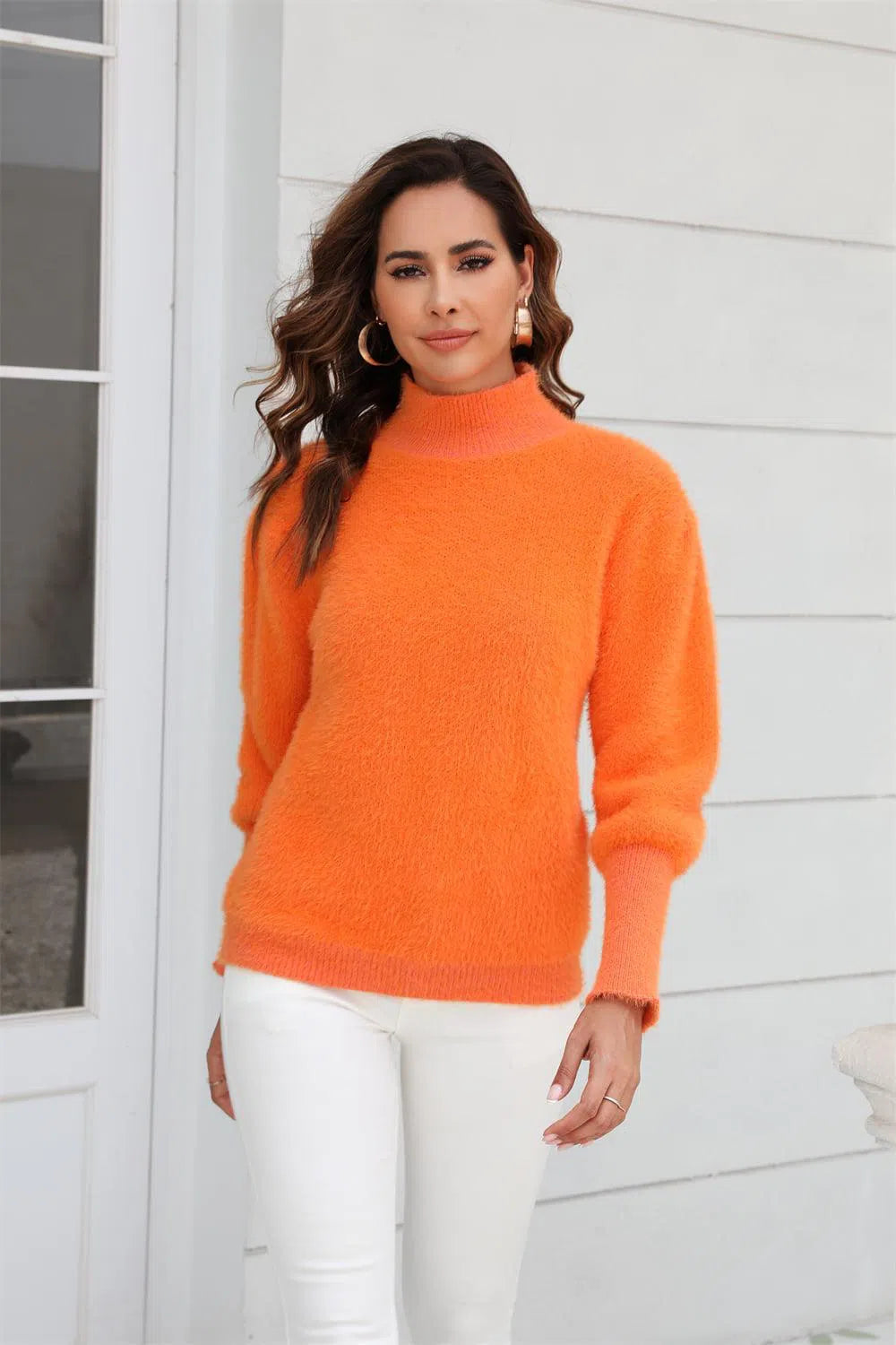 Angel Wings Turtle Neck Sweater – Chic & Playful Knitwear, [Evelyns Fashion]