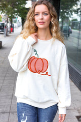 Halloween Pumpkin Knit Sweater , [Evelyns Fashion]