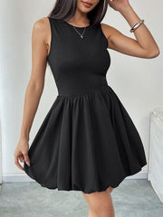 Perfee Ruched Sleeveless Mini Dress – Chic & Flattering Bodycon Dress, [Evelyns Fashion]