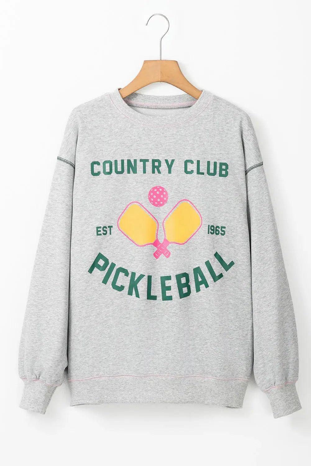 Pickleball Graphic Sweatshirt – Sporty & Cozy Style, [Evelyns Fashion]