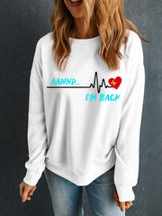 Nurse Graphic Sweatshirt – Cozy & Inspiring Style, [Evelyns Fashion]