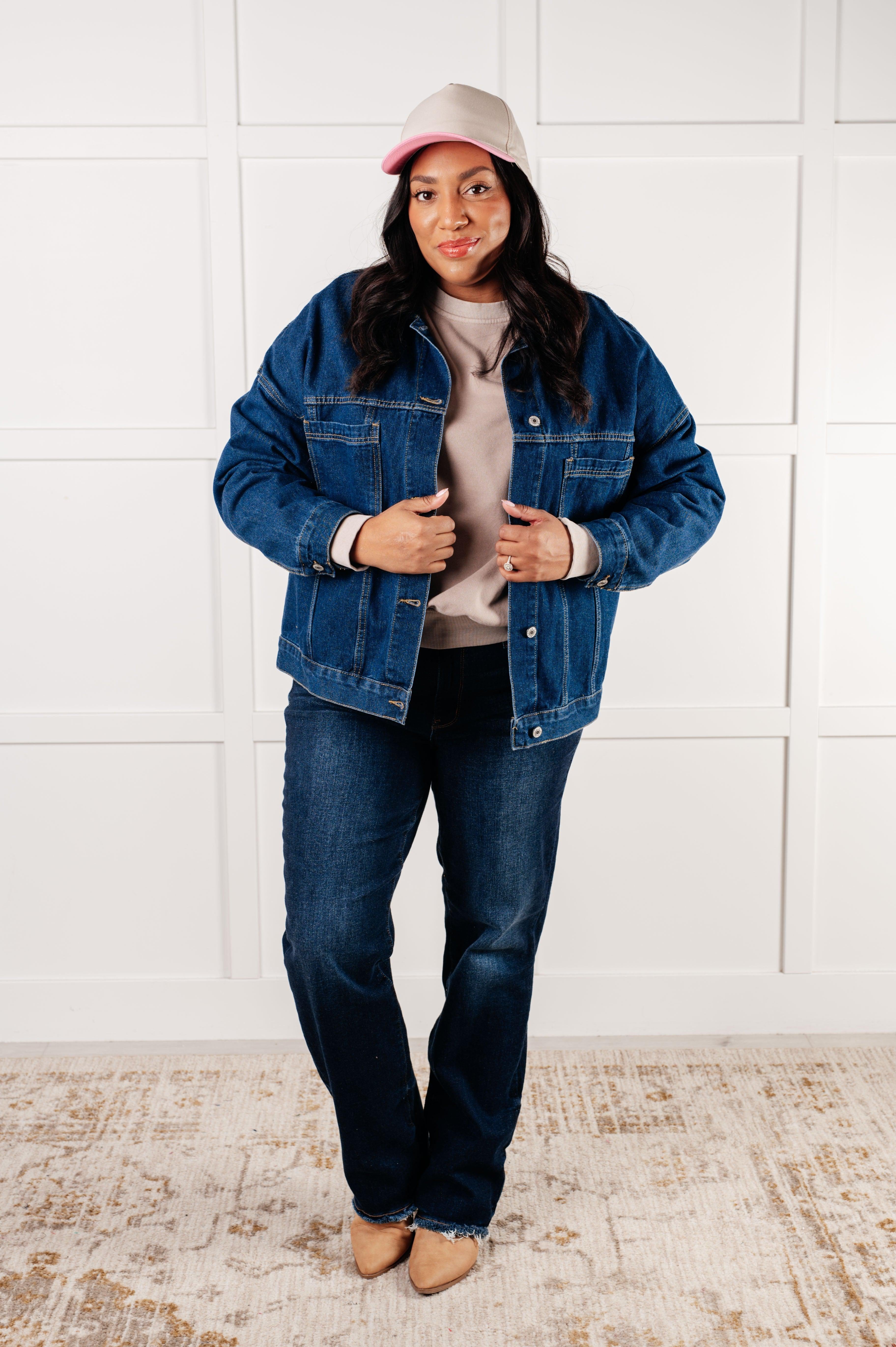 Have We Met Oversized Denim Jacket – Trendy & Versatile, [Evelyns Fashion]