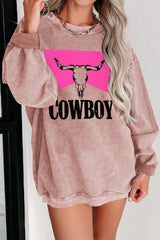 COWBOY Graphic Sweatshirt – Bold & Cozy Western Style, [Evelyns Fashion]