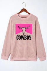 COWBOY Graphic Sweatshirt – Bold & Cozy Western Style, [Evelyns Fashion]