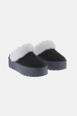 Weeboo Thick Bottom Fur Trim Snow Slippers – Cozy & Stylish, [Evelyns Fashion]