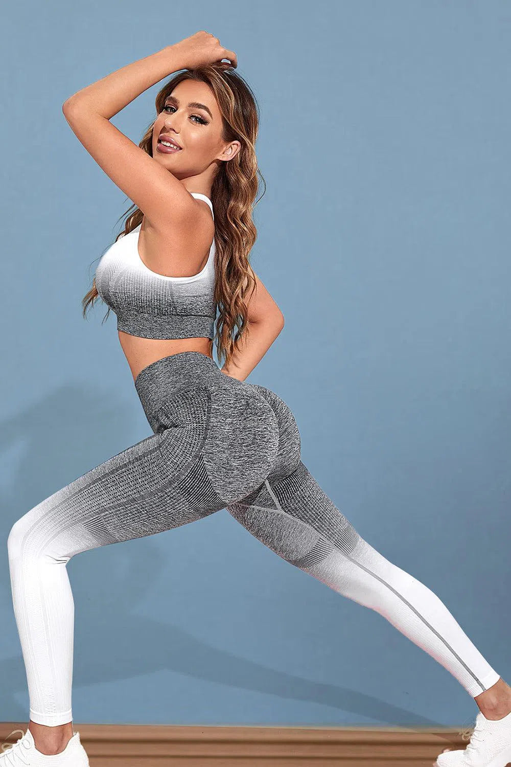 Gradient Sports Tank and Leggings – Stylish Activewear Set, [Evelyns Fashion]