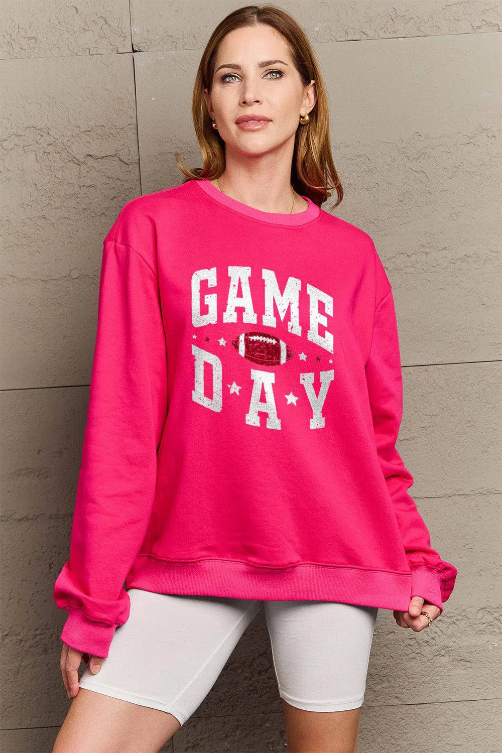 Simply Love "GAME DAY" Graphic Sweatshirt – Sporty & Stylish, [Evelyns Fashion]