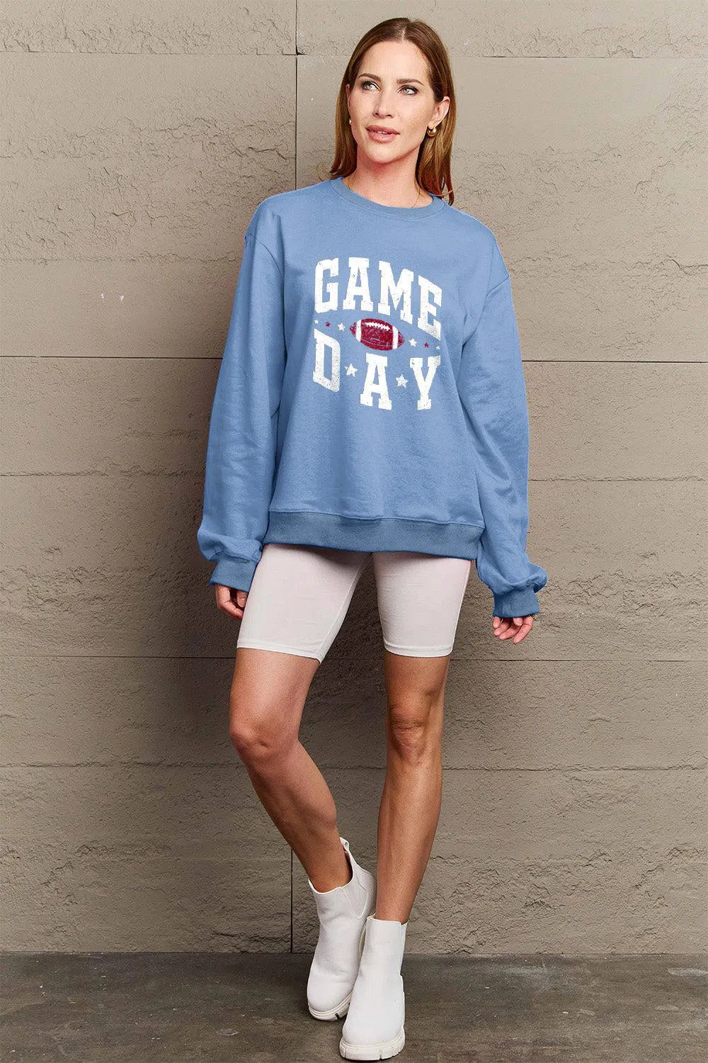 Simply Love "GAME DAY" Graphic Sweatshirt – Sporty & Stylish, [Evelyns Fashion]