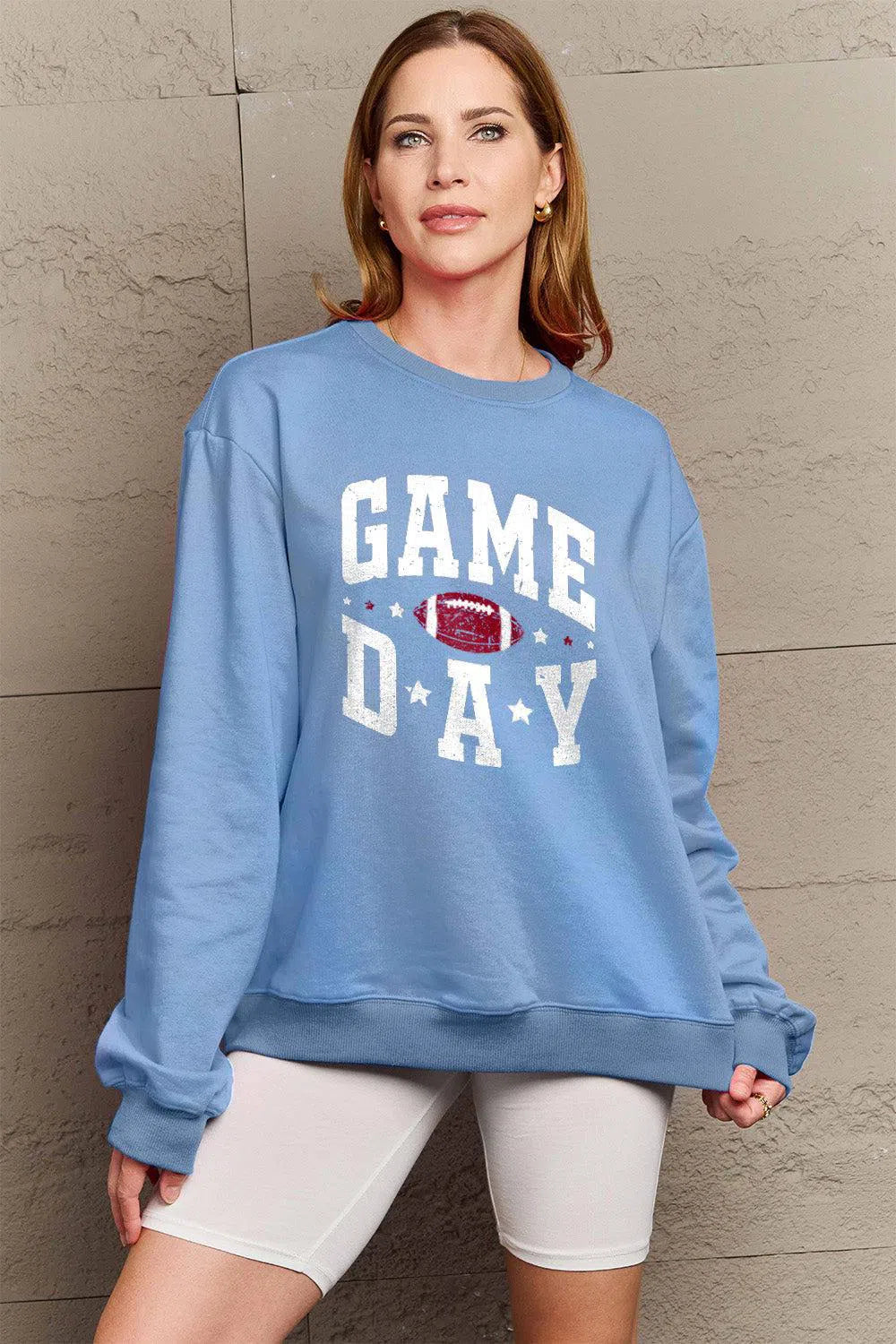 Simply Love "GAME DAY" Graphic Sweatshirt – Sporty & Stylish, [Evelyns Fashion]