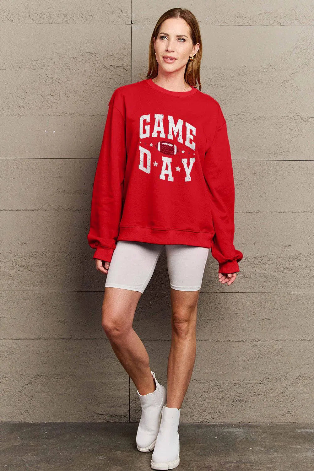 Simply Love "GAME DAY" Graphic Sweatshirt – Sporty & Stylish, [Evelyns Fashion]