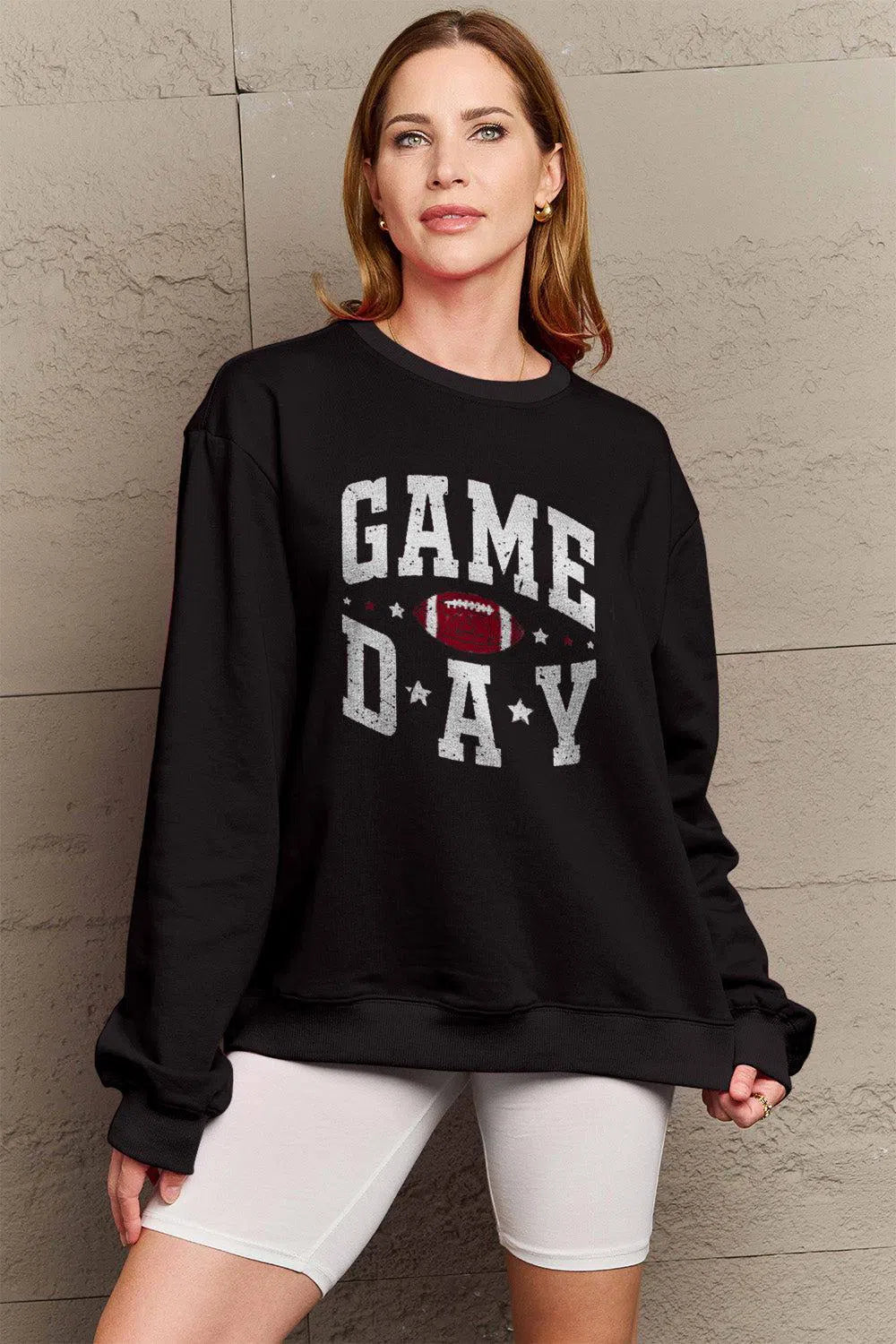 Simply Love "GAME DAY" Graphic Sweatshirt – Sporty & Stylish, [Evelyns Fashion]