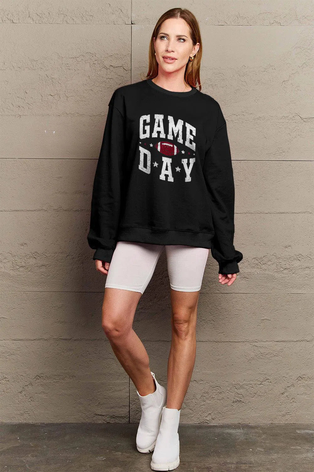 Simply Love "GAME DAY" Graphic Sweatshirt – Sporty & Stylish, [Evelyns Fashion]