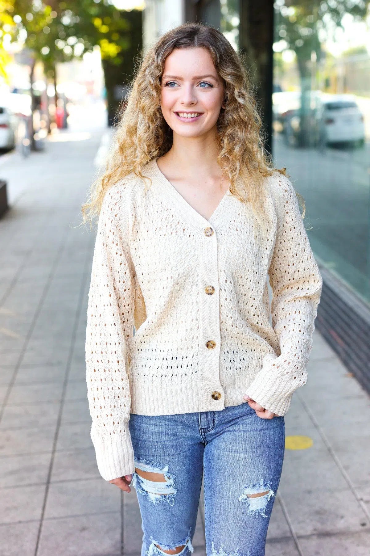 Follow Me Oatmeal Cardigan – Cozy & Versatile Layer, [Evelyns Fashion]