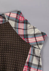 Timeless Comfort: Plaid Half Zip Long Sleeve Sweatshirt-Apparel & Accessories-Trendsi-Evelyns Fashion