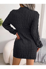 Stylish Cable-Knit Sweater Dress – Versatile & Cozy, [Evelyns Fashion]