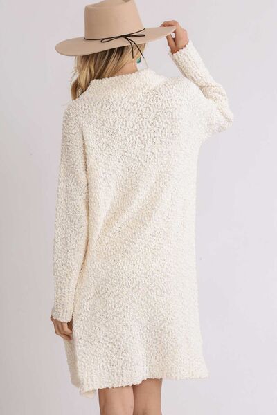 Umgee Plus Size Bouclé Sweater Dress – High Low Knit, Cozy & Stylish, [Evelyns Fashion]