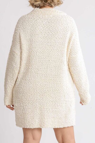 Umgee Plus Size Bouclé Sweater Dress – High Low Knit, Cozy & Stylish, [Evelyns Fashion]