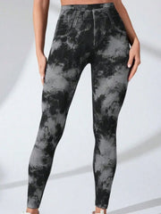 Tie-Dye Active Leggings – Stylish & Performance-Ready Activewear, [Evelyns Fashion]