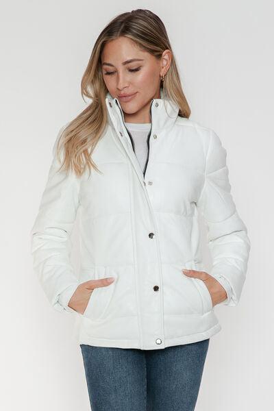 YMI Pocketed Zip-Up Turtleneck Puffer Jacket – Cozy & Chic Winter Style, [Evelyns Fashion]